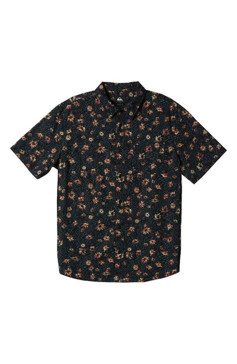 Future Hippie Floral Short Sleeve Button-Up Shirt