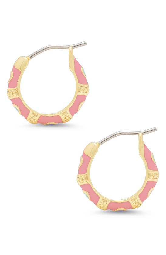 Shop Lily Nily Kids' Flower Hoop Earrings In Pink