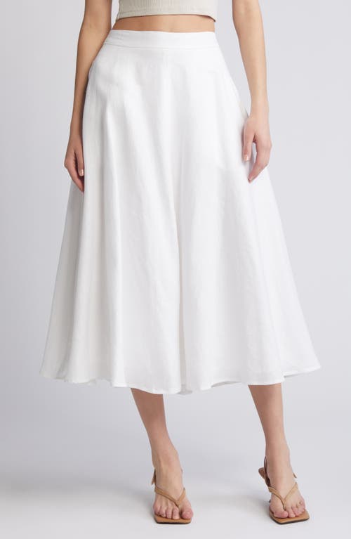 Reformation Maia Linen Skirt White at Nordstrom,