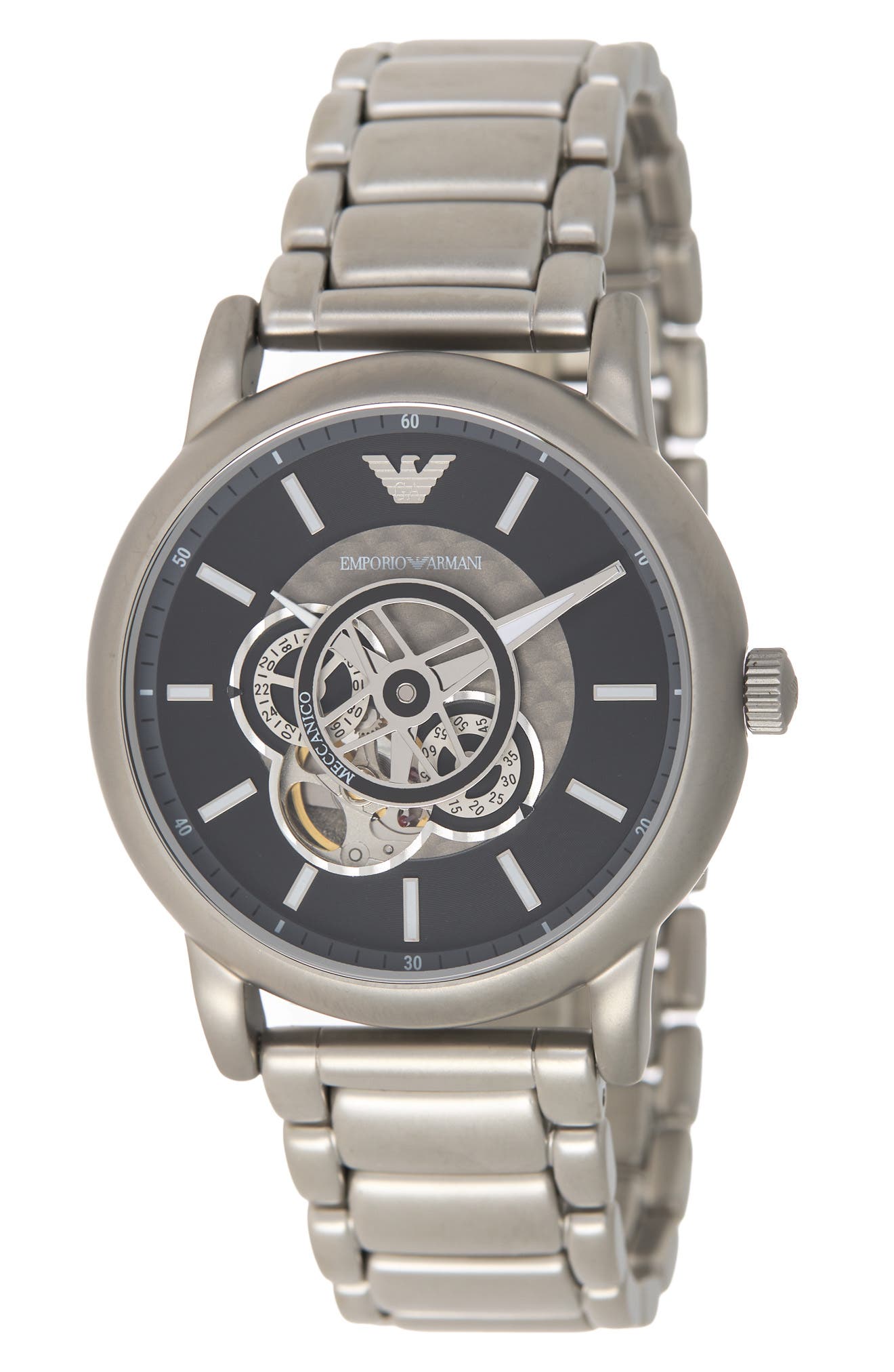 Emporio Armani Automatic Stainless Steel Bracelet Watch, 30mm In Silver |  ModeSens