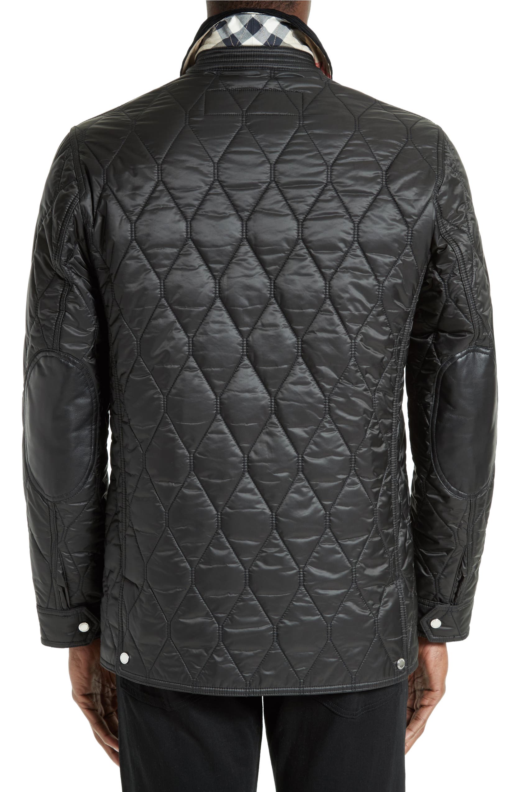 Gransworth Leather Elbow Patch Quilted Jacket
