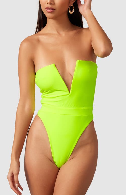 Mbm Swim Karma One-piece Swimsuit In Neon
