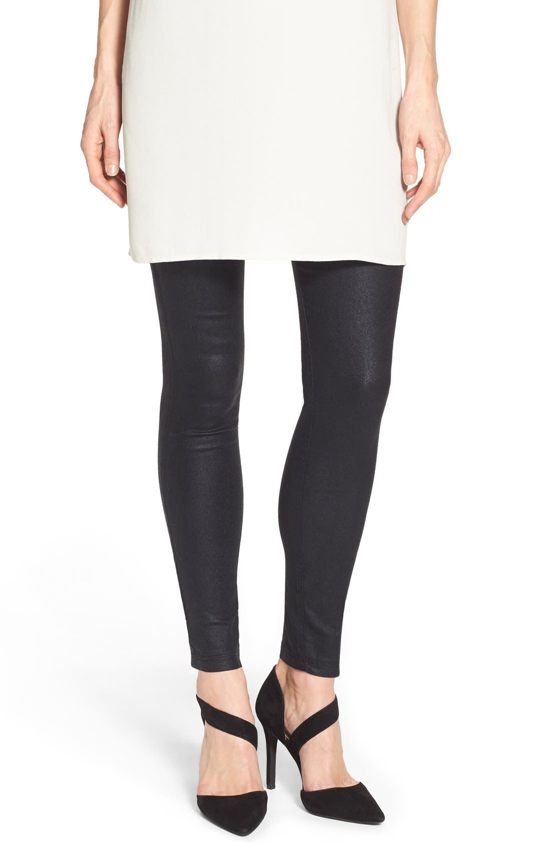 Hue Coated Twill Leggings Nordstrom