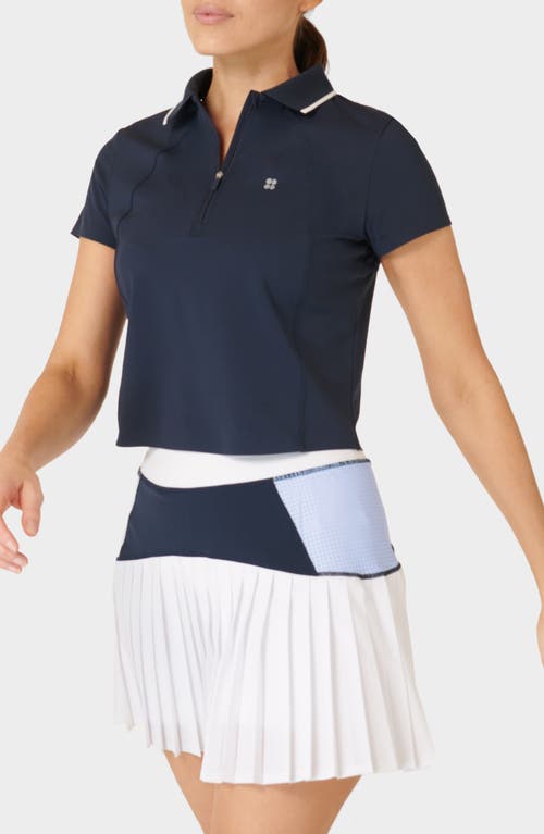 Shop Sweaty Betty Power Tennis Polo In Navy Blue