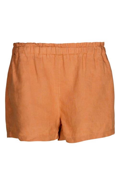 Linen Shorts in Rust