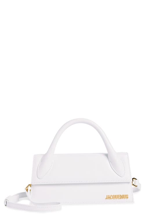 Jacquemus Le Chiquito Long Leather Top Handle Bag in White at Nordstrom