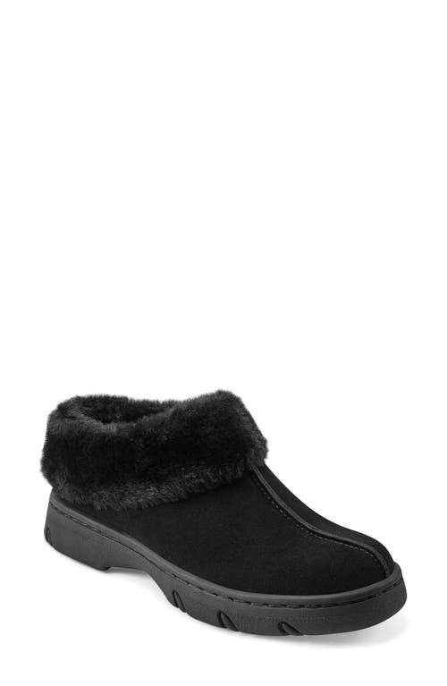 Easy Spirit Glacier Faux Shearling Clog in Black 