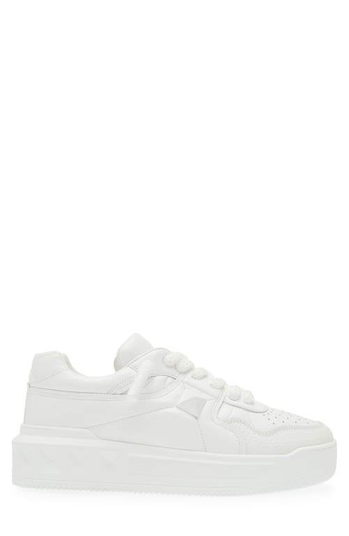 Shop Valentino Garavani One Stud Xl Sneaker In 0bo- Bianco