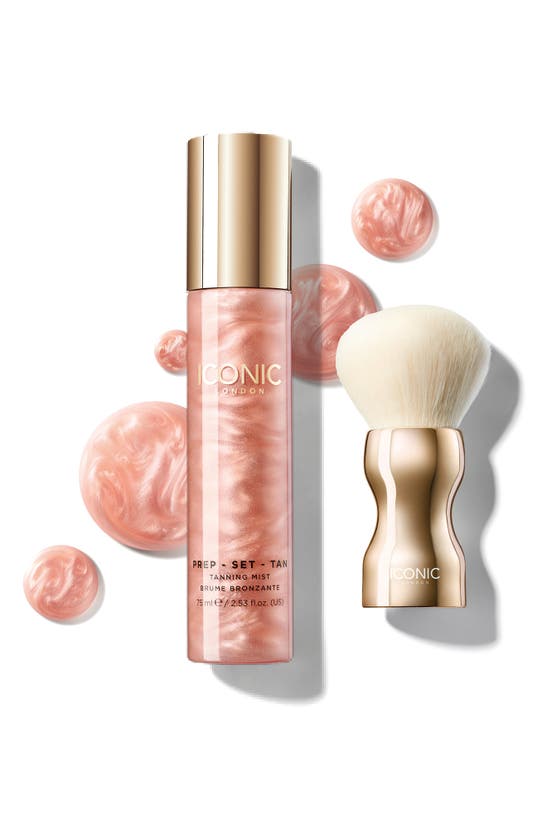 Iconic London Prep Set Tan Tanning Mist With Hyaluronic Acid Original 2.53 oz / 75 ml In Original