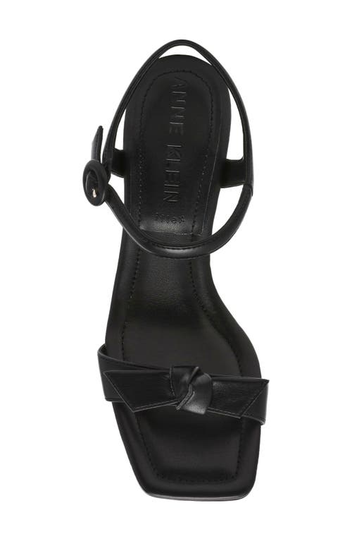 Shop Anne Klein Jia Strappy Sandal In Black Smooth