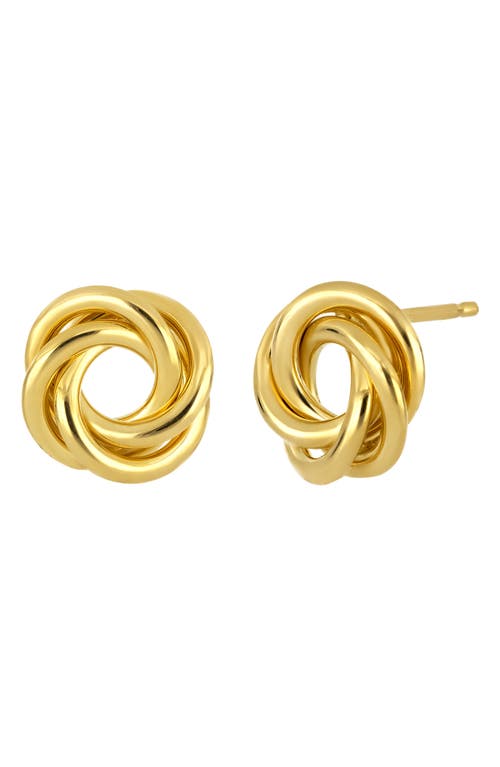 14K Gold Knot Stud Earrings in 14K Yellow Gold