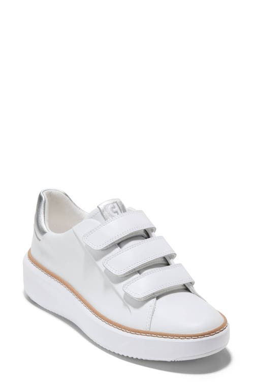 Shop Cole Haan Grandpro Topspin Strap Sneaker In Optic White