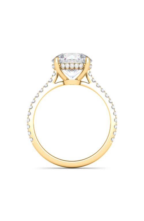 Hautecarat 18k White Gold Round Cut Lab Created Diamond Engagement Ring In 2.50 Ctw 18k Yellow Gold