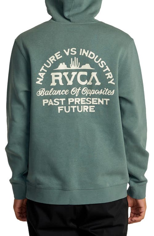 Shop Rvca Plein View Graphic Hoodie In Jade