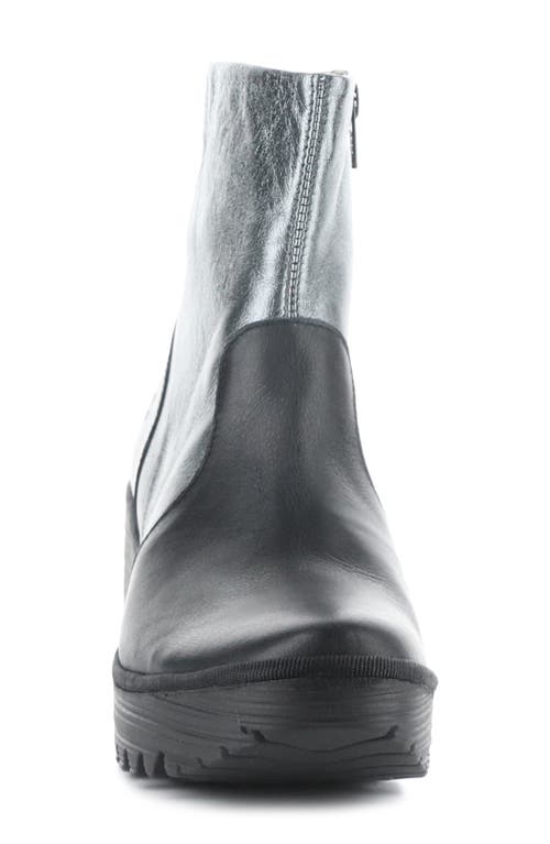Shop Fly London Yuxi Wedge Boot In Black/graphite