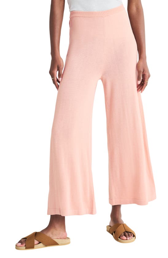 Splendid Wide Leg Knit Pants In Rose Hip