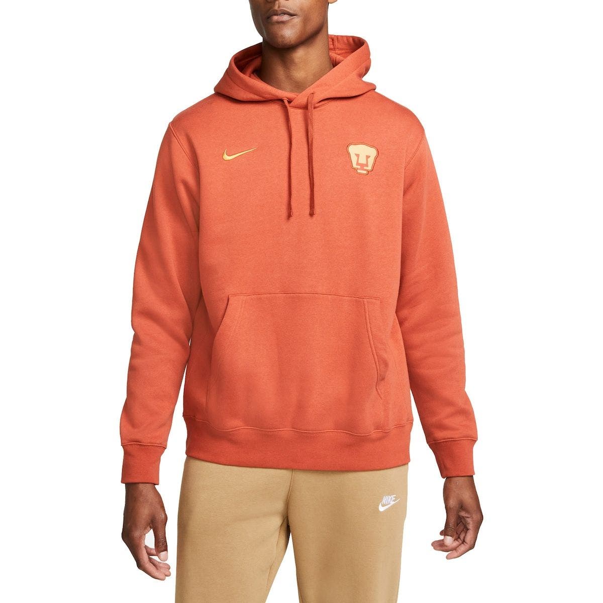 Men's Nike Orange Pumas Logo Club Pullover Hoodie