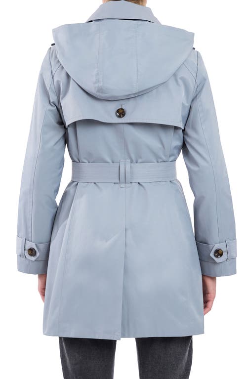 London Fog Women's Double-breasted Hooded Trench Coat, Created For Macy's In Koala