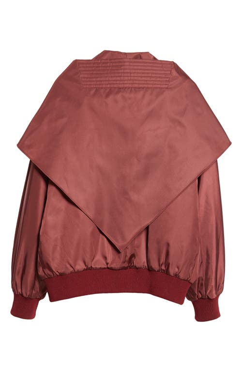 Shop Julie Kegels Hooded Bomber Jacket In Burgundy