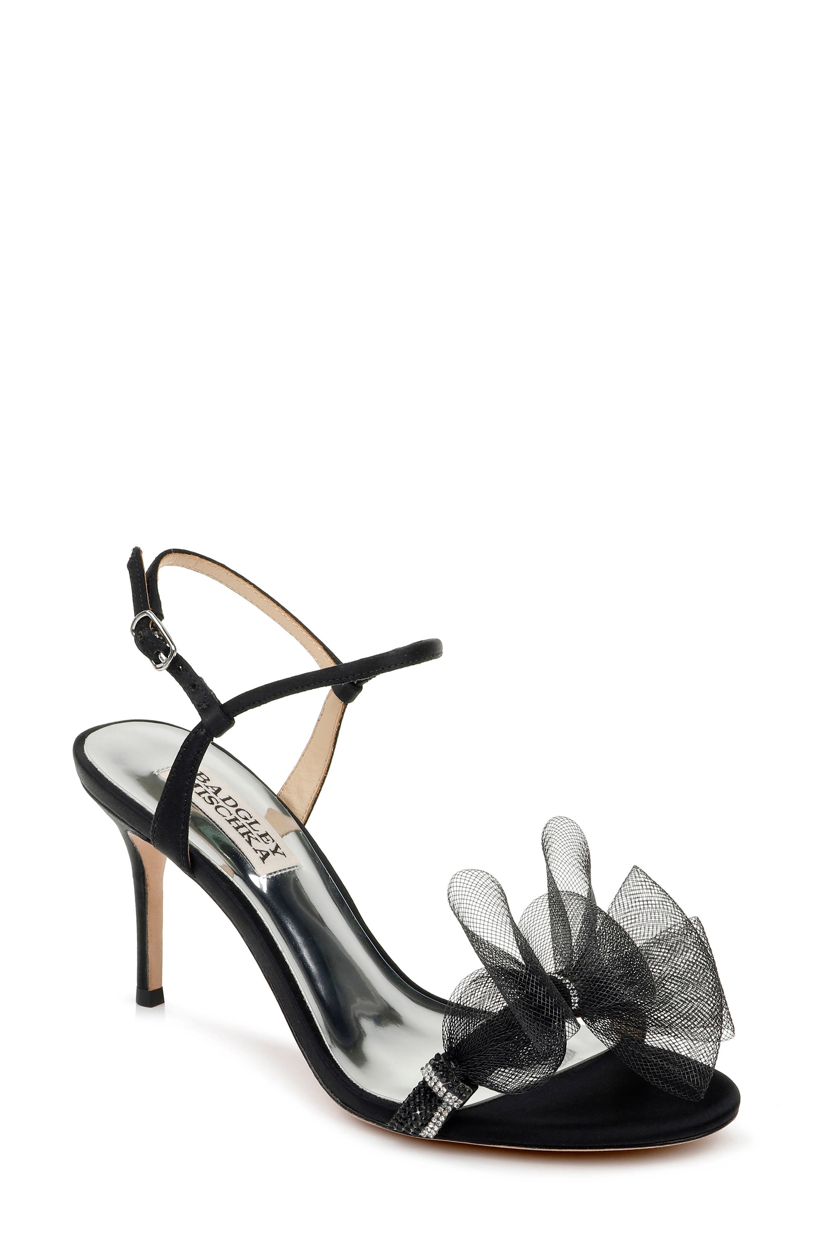 Badgley mischka jessica discount embellished tulle sandal