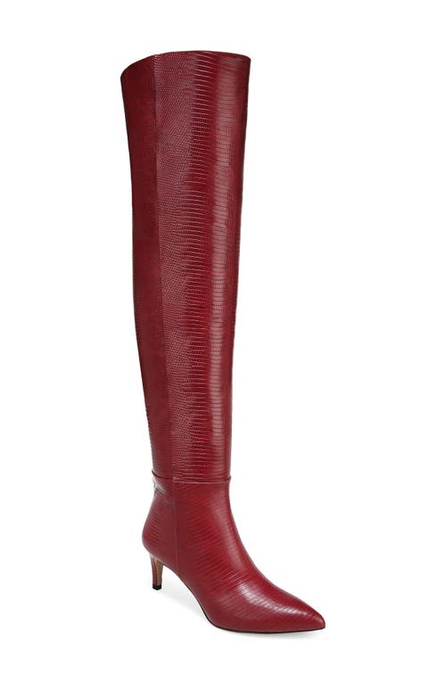 Sam Edelman Ursula Leather Over the Knee Boot in Rhubarb