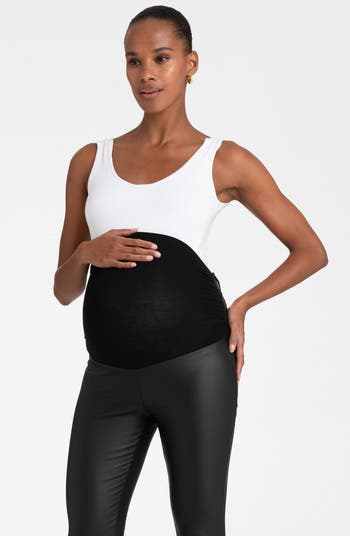 Coated maternity leggings hotsell