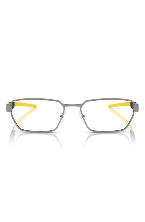 Scuderia Ferrari X 57mm Rectangular Optical Glasses In Gunmetal