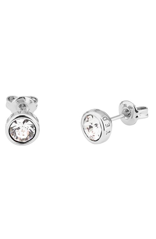 Shop Ted Baker London Sinaa Crystal Stud Earrings In Crystal/silver