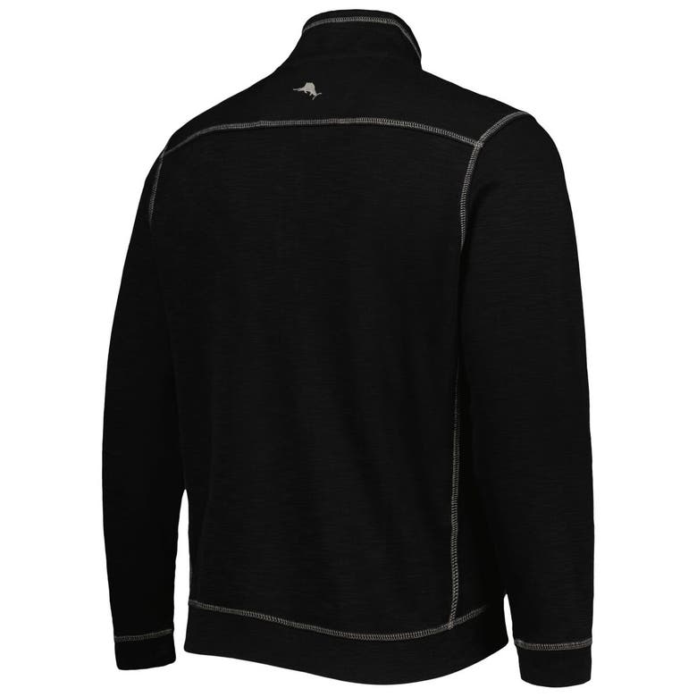 Shop Tommy Bahama Black San Francisco Giants Tobago Bay Tri-blend Quarter-zip Sweatshirt