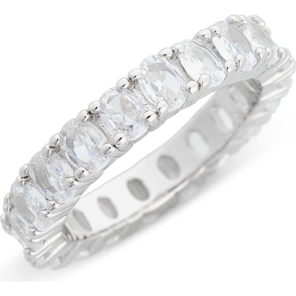 Sterling Forever Kylie Cz Eternity Band Ring In Silver