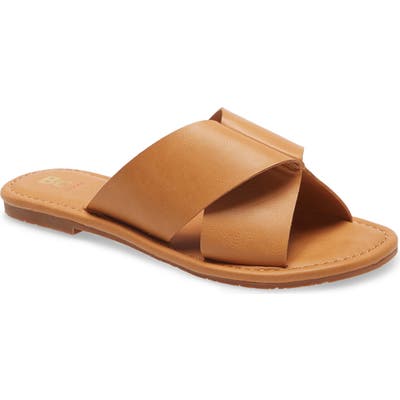 Bc Footwear Fierce Vegan Slide Sandal- Brown