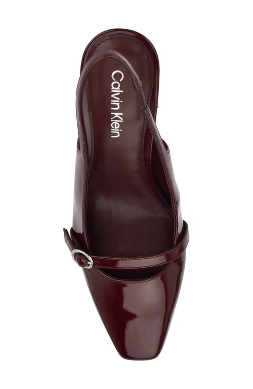 Shop Calvin Klein Ellisa Slingback Pump In Dark Red