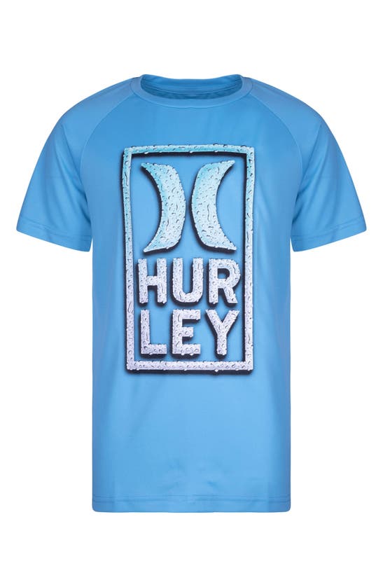Shop Hurley Kids' Hydro Stack Graphic T-shirt In Blue Lazer