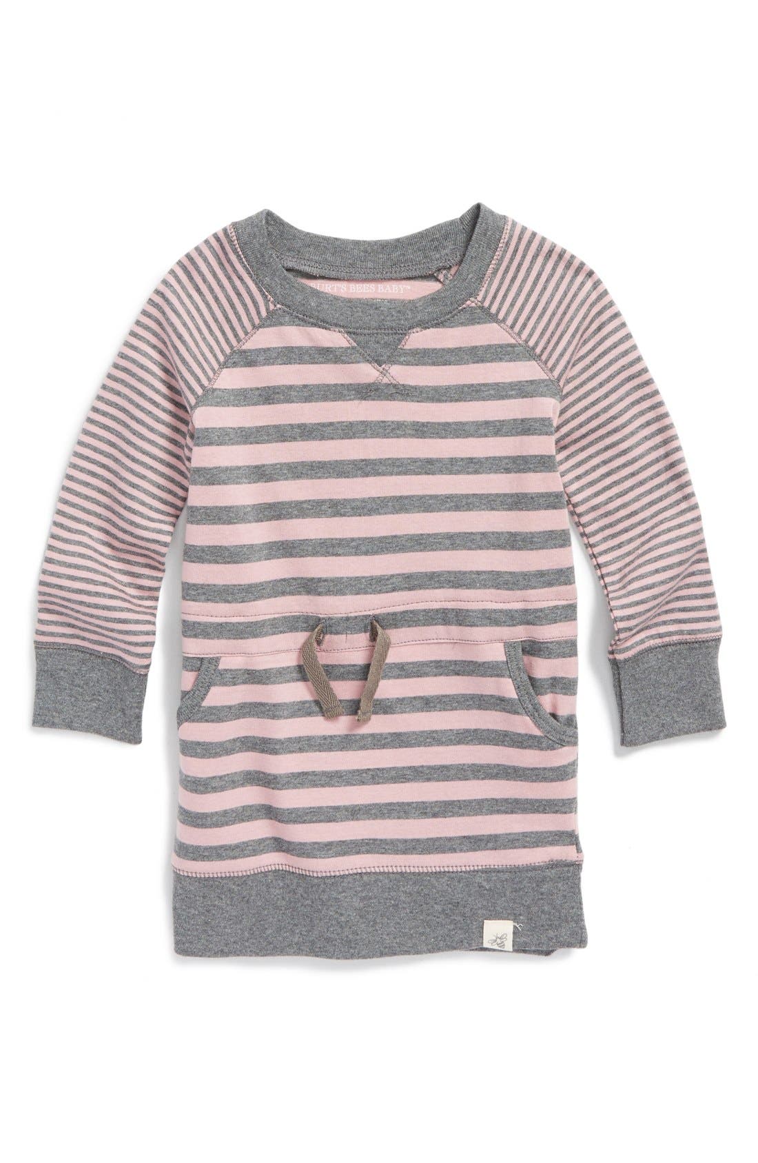 Burt's Bees Baby Stripe Raglan Sleeve Dress (Baby Girls) Nordstrom