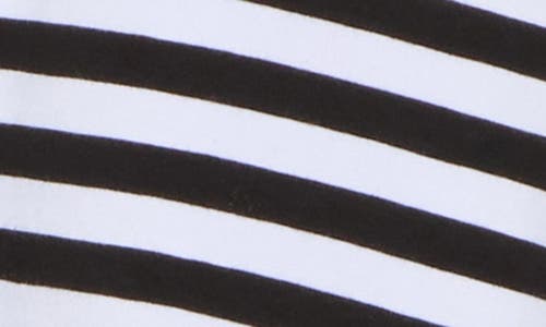 Shop Adrianna Papell Stripe Polo In Ivory/black Mega Stripe