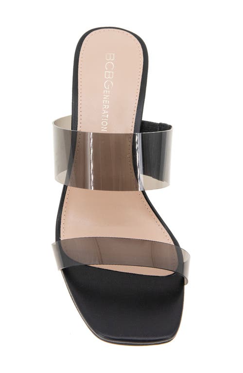 Shop Bcbg Lorie Wedge Slide Sandal In Smoke/black