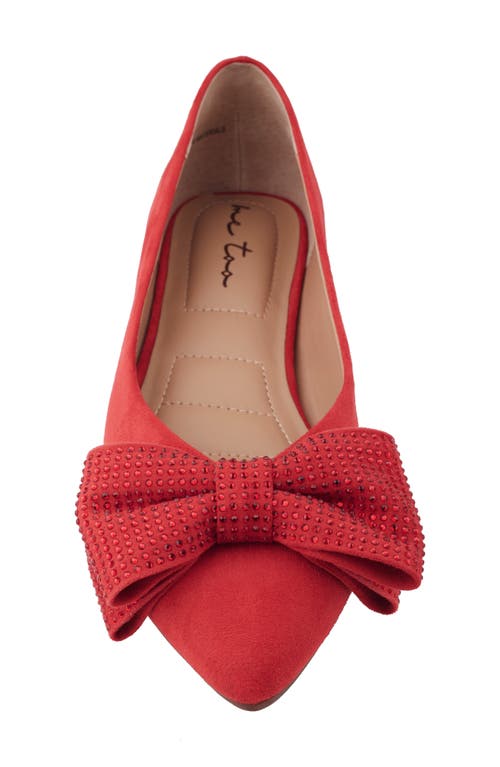 Shop Me Too Alize Bow Pointed Toe Flat In Red