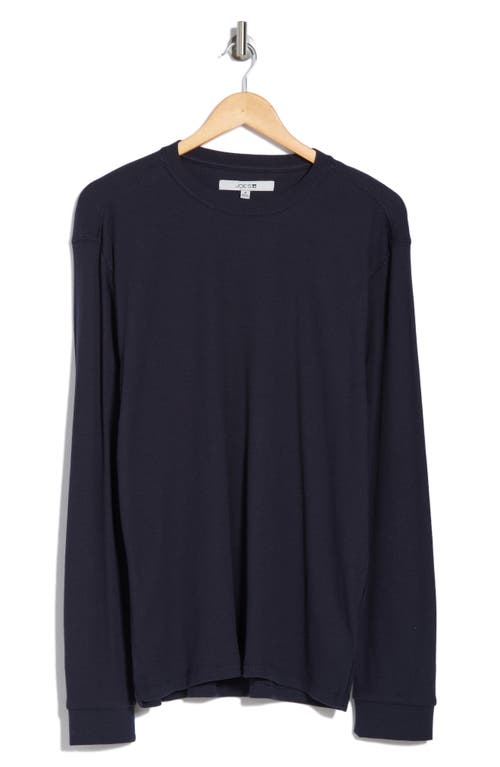 Joe's Crewneck Waffle Knit Long Sleeve T-shirt In Navy
