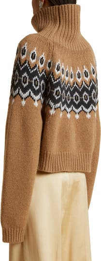 Amaris Fair Isle cashmere-blend sweater in beige - Khaite