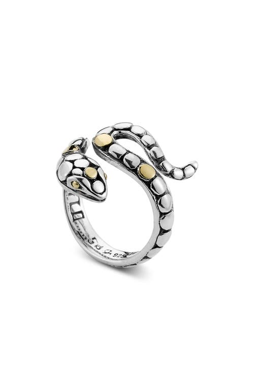 Samuel B. 18k Yellow Gold & Sterling Silver Snake Ring In Silver/gold