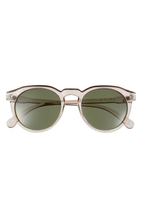 Nucleus 52mm Polarized Round Sunglasses in Grey /Green Mono Polar