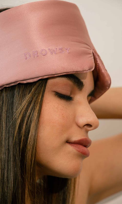 Drowsy Sleep Co . Eyelash Protecting Sleep Mask In Damask Rose