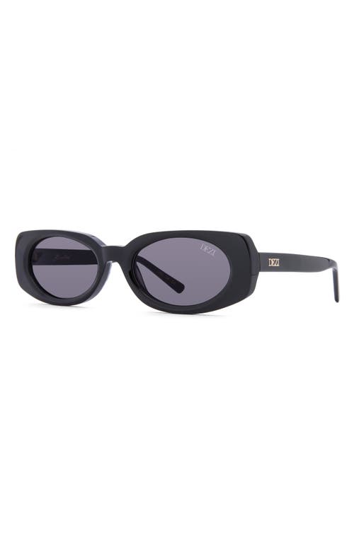 Shop Dezi Booked 52mm Rectangular Sunglasses In Black/dark Smoke