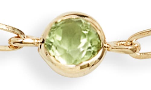 Anzie Bezel Pendant Bracelet In Peridot Green