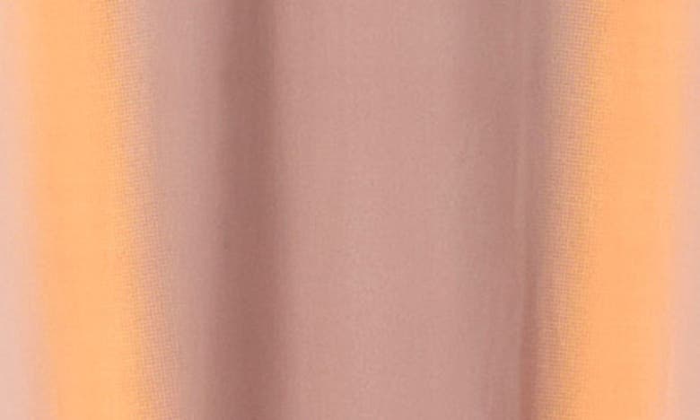 Afrm Titus Turtleneck Open Back Mesh Maxi Dress In Orange Linear