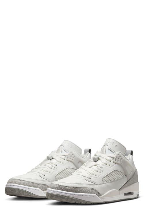 Jordan Spizike Low Sneaker in White/Silver/Photon Dust 