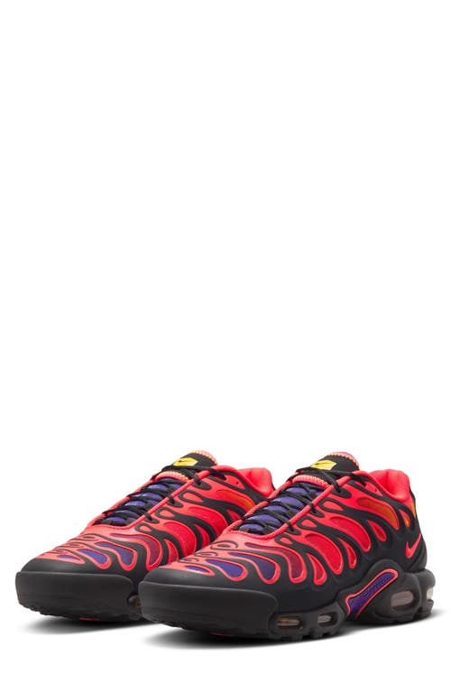 Nike Air Max Plus Drift Sneaker In Black/bright Crimson/purple