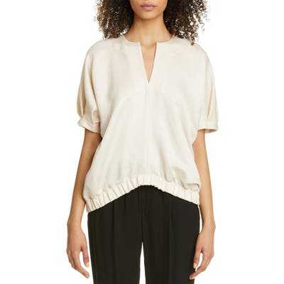 Zero + Maria Cornejo Rae Bomber Top, Beige