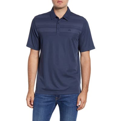 Travismathew Sweet Teets Jacquard Detail Polo, Blue