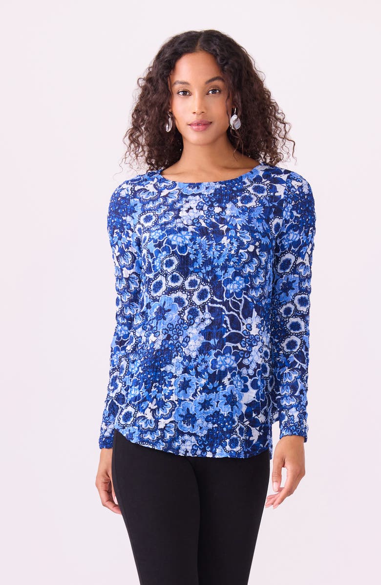 Karen Kane Floral Textured Shirttail Top | Nordstrom